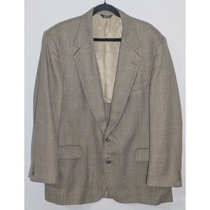 Vintage Orvis 2-Button Earth Tone Tweed Wool Blend Blazer Jacket Made USA 46L